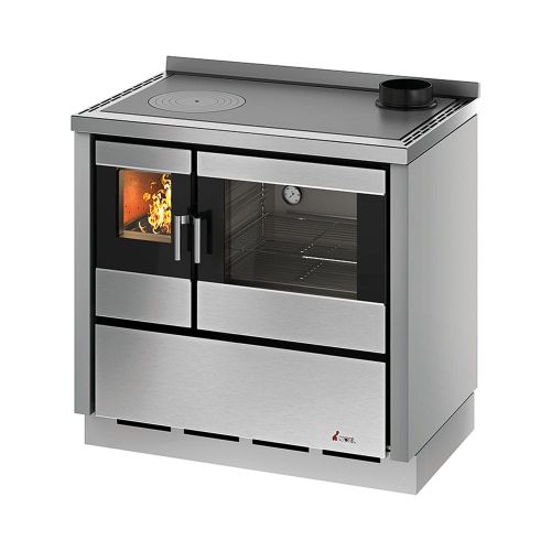 Kuchnia na drewno Kook 90 4.0 - Cadel - Inox blacha