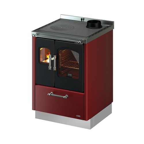 Kuchnia na drewno Smart 60 - Cadel - Czerwona blacha