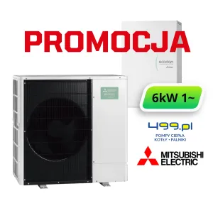 Zestaw MONOBLOK 6kW R290 PUZ-WZ60VAA i HYDROBOX ERPX-YM9E - Pompa ciepła Mitsubishi Electric Ecodan